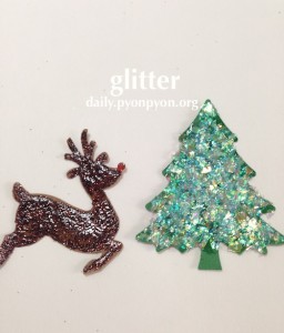 glittering reindeer & tree